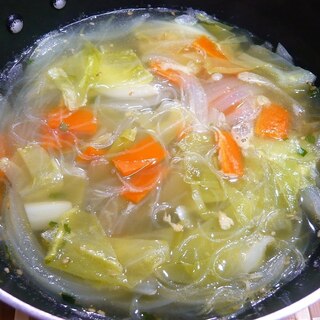 簡単、春雨スープ